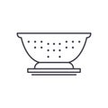 Colander concept icon, linear isolated illustration, thin line vector, web design sign, outline concept symbol with