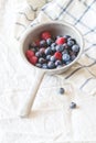 Colander with fresh berries