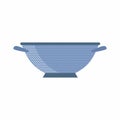 Colander icon. Kitchen colander, pasta strainer. Cartoon illustration of colander vector concept background for web design. Filled