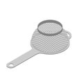 Colander isolated isometry. Pastafarianism cap. Cooking utensils