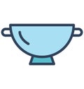 Colander Isolated Vector icon which can be easily modified or edit