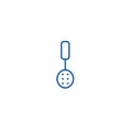 Colander line icon concept. Colander flat vector symbol, sign, outline illustration.