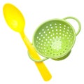 Colander and Spoon Food Concept