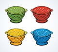 Colander. Vector drawing Royalty Free Stock Photo