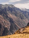 Colca canyon in Peru, panoramic view point Royalty Free Stock Photo