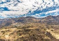 Colca Canyon, Peru,South America. The Incas to build Farming terraces with Pond and Cliff. One of the deepest canyons in wor
