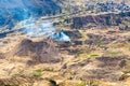 Colca Canyon, Peru,South America. Incas to build Farming terraces with Pond and Cliff. One of the deepest canyons in the wor