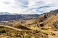 Colca Canyon, Peru,South America. Incas to build Farming terraces with Pond and Cliff One of the deepest canyons in the wor