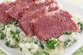 Colcannon and Corned Beef Royalty Free Stock Photo