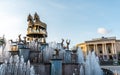 Colchis Fountain & statue before sunset , main sqaure in Kutaisi , Georgia