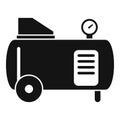 Cold air compressor icon, simple style Royalty Free Stock Photo