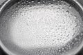 Cold aluminum can with water drops or dew close-up macro shot Royalty Free Stock Photo