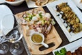 Cold antipasto platter Royalty Free Stock Photo