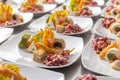Cold appetizer for wedding table Royalty Free Stock Photo