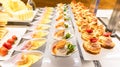 Cold Appetizers with Fish Pate and Vegetables Royalty Free Stock Photo