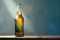 Cold beer bottle oil paint Royalty Free Stock Photo