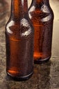 Cold beer bottles. Fresh beer bottles concept. Royalty Free Stock Photo