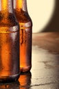 Cold beer bottles. Fresh beer bottles concept. Royalty Free Stock Photo