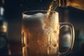 Cold beer mug. Generate Ai Royalty Free Stock Photo