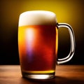 Cold beer pour in glass from crane in pub background Royalty Free Stock Photo