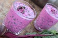 Cold beetroot soup. Royalty Free Stock Photo