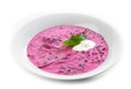 Cold beetroot soup Royalty Free Stock Photo