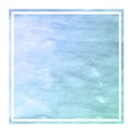 Cold blue hand drawn watercolor rectangular frame background texture with stains Royalty Free Stock Photo