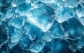 cold blue ice cubes background