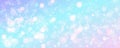 Cold blue pastel winter sky. Christmas snowy background. Vector ice blizzard on gradient texture with bokeh and flakes Royalty Free Stock Photo