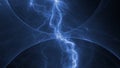 Cold blue plasma lightning, abstract energy and electricity background