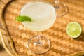 Cold Boozy LIme Daquiri Cocktail