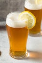 Cold Boozy Refreshing Lemon Beer Shandy Royalty Free Stock Photo