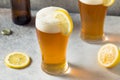 Cold Boozy Refreshing Lemon Beer Shandy Royalty Free Stock Photo