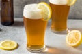 Cold Boozy Refreshing Lemon Beer Shandy Royalty Free Stock Photo