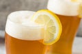 Cold Boozy Refreshing Lemon Beer Shandy Royalty Free Stock Photo
