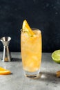 Cold Boozy Rum Anejo Highball Cocktail Royalty Free Stock Photo
