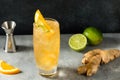 Cold Boozy Rum Anejo Highball Cocktail