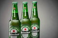 Cold bottle of Heineken Lager Beer with drops Royalty Free Stock Photo