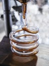 Cold Brew Coffee system Liquid in process Syphon Bar Royalty Free Stock Photo