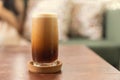 Cold brew or Nitro Coffee drink in the glass Royalty Free Stock Photo