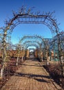 Arches in the walled fruit garden, Wisley, Surrey.