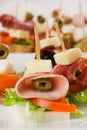 Cold buffet canape Royalty Free Stock Photo