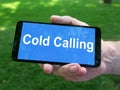 Cold Calling is shown on the conceptual business photo