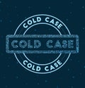 Cold Case. Glowing round badge.