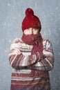 Cold. Casual look. Royalty Free Stock Photo