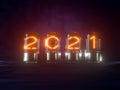 Cold cathode tubes with 2021 New Year Date