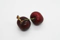 Cold cherries. Cherries from the fridge. Domestic cherry. Royalty Free Stock Photo