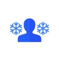 Cold, chill vector flat icon