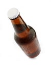 Cold chilled beer in brown bottle