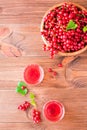 Cold compote made from fresh red currant berries Royalty Free Stock Photo